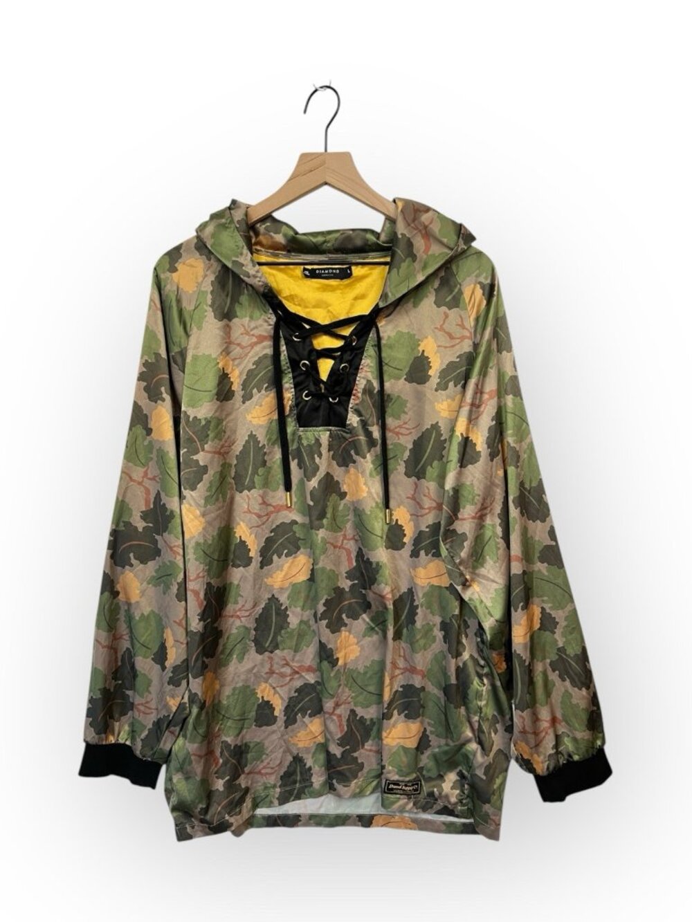Diamond Supply Co. Satin Camo Jacket Size L Large Green